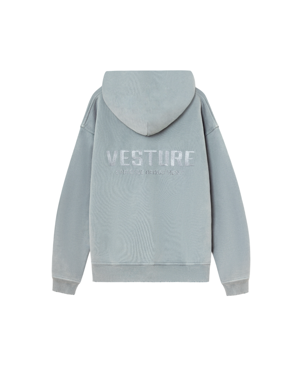 GREY EMBROIDERED HOODIE